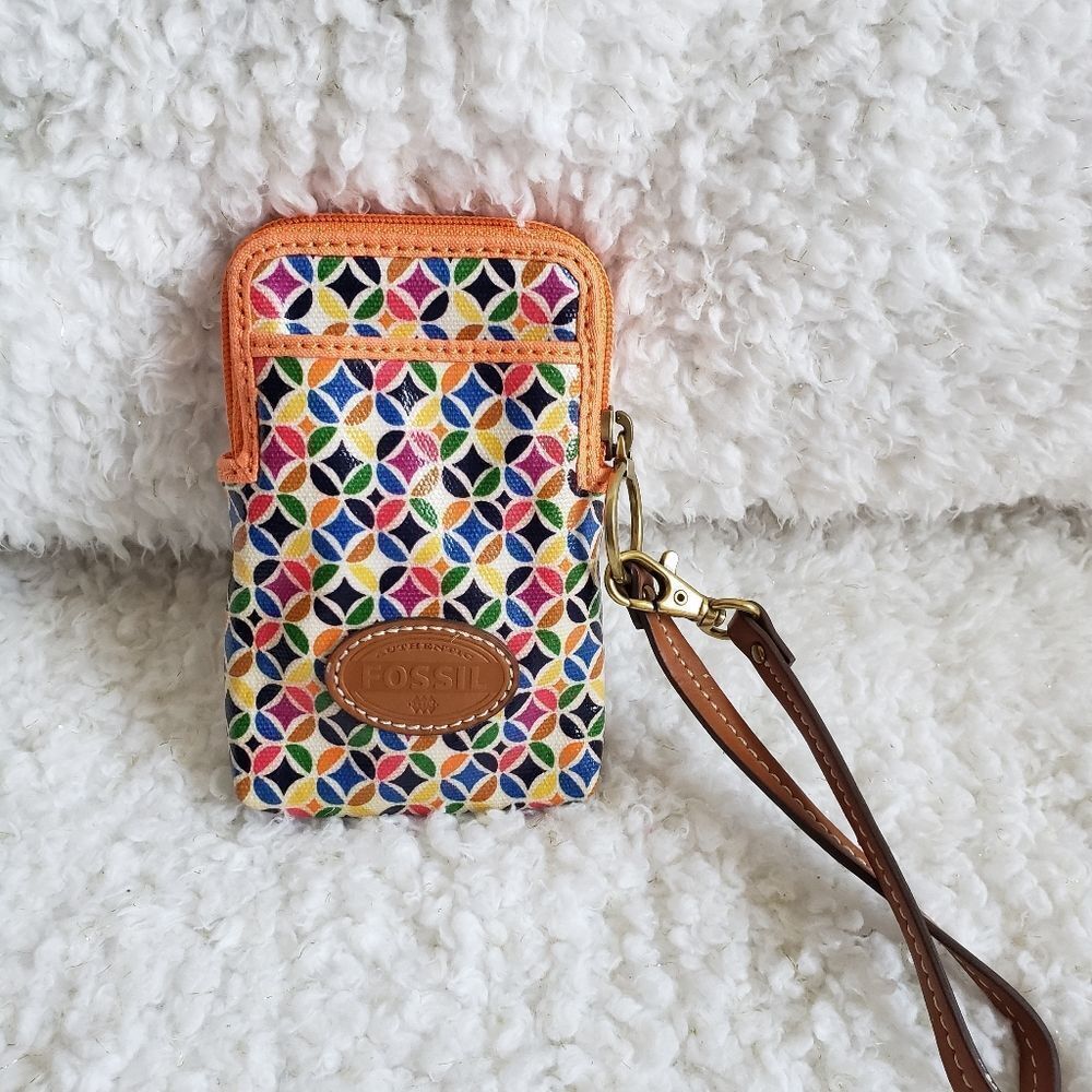 Fossil‎ Coated Canvas Perfect Carry All Wristlet